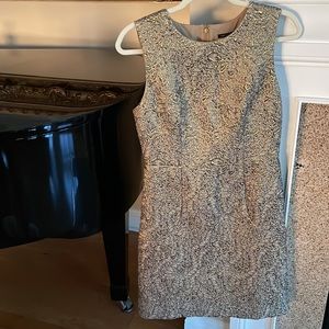 Ann Taylor gold pressed elegant dress!